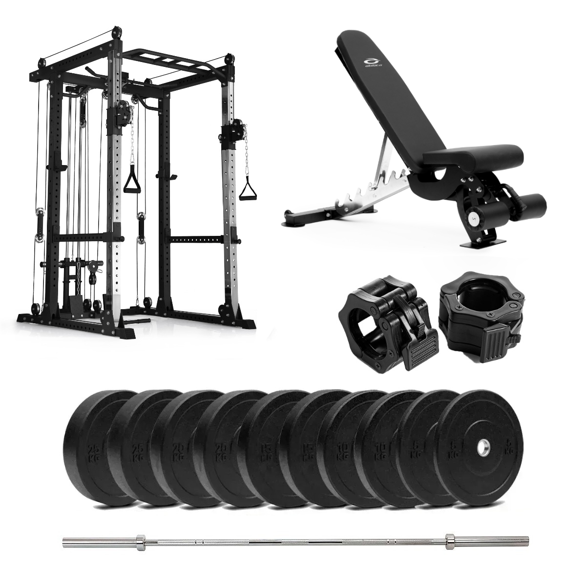 Abilica - PR 550 Power Rack Bumper med bänk - 150 kg